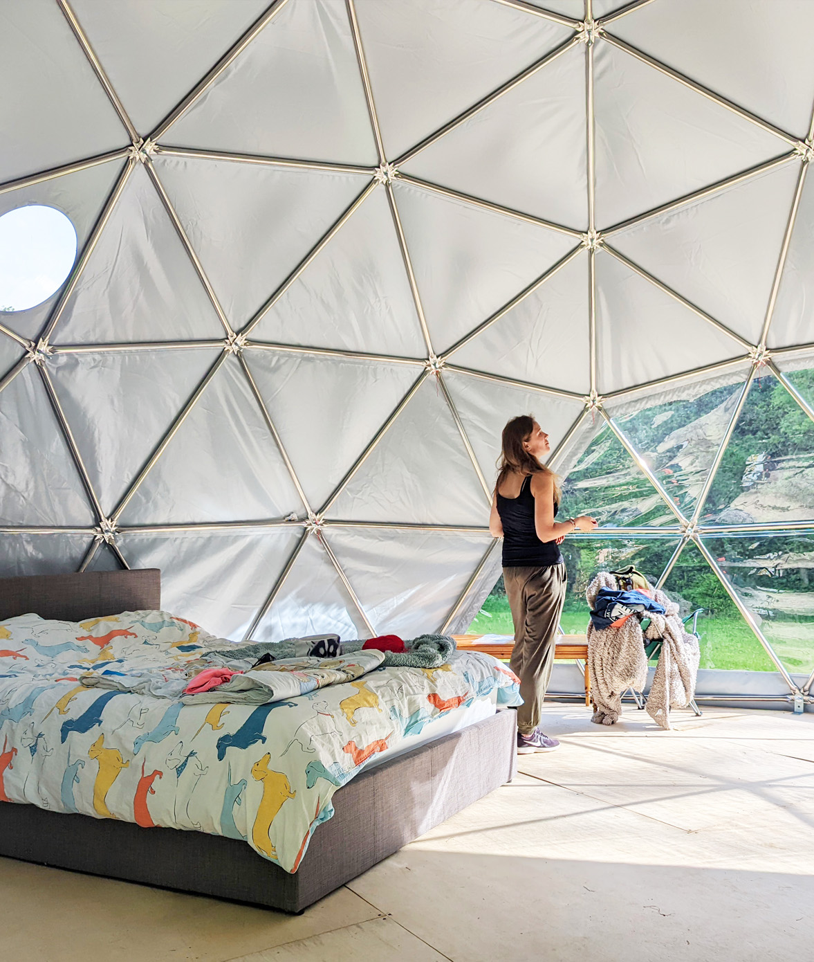 off grid camping tents, geo tents and camper vans Cornwall